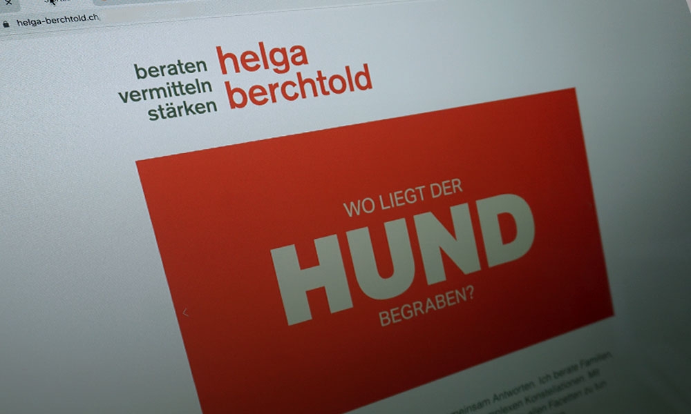 Startseite der Website von Helga Berchtold